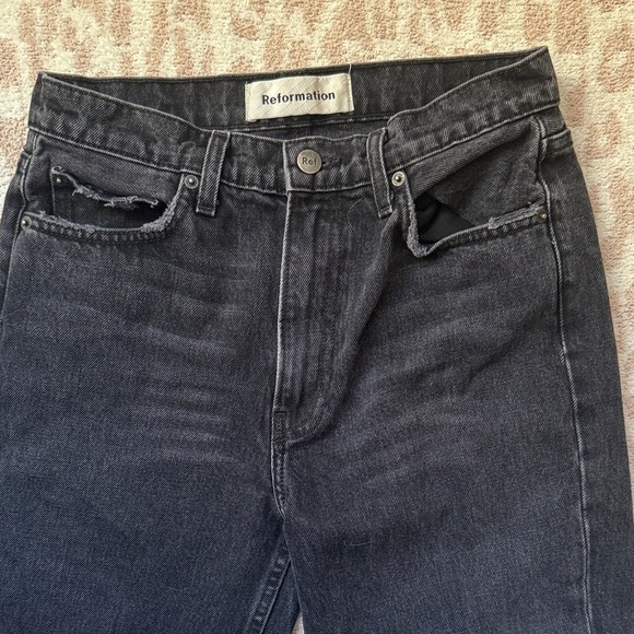 Reformation Julia High Cigarette in Pacific Wash Jeans - Picture 4 of 7